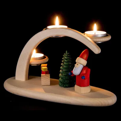 Produktbild von Leuchterbogen Weihnachtsmotiv (25x13x10cm) von Seiffener Volkskunst