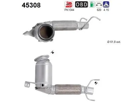 Produktbild von AS Katalysator Kat für BMW 1 Schrägheck (F40) Euro 6 45308