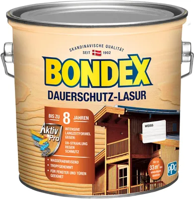 Produktbild von Bondex Dauerschutz Lasur 2,5 L weiß