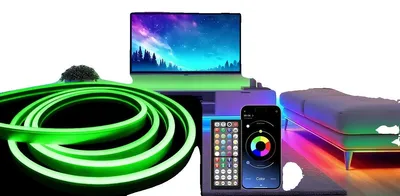 Obrázek produktu pro LED neonové pásky, flexibilní design, funkce synchronizace s hudbou, 15 metrů, RGB