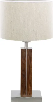 Produktbild von Dana Tischleuchte Nussbaum geölt Jute Leinenoptik