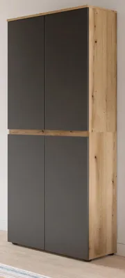Produktbild von Mehrzweckschrank "Assino" in grau und Evoke Eiche 70 x 175 cm