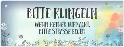 Produktbild von Metallschild mit Spruch: Bitte klingeln - Wenn keiner aufmacht, ... Schild