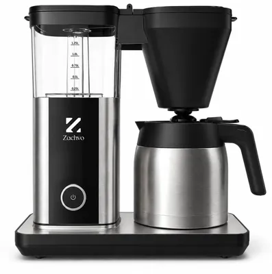 Produktbild von ZACHVO Filterkaffeemaschine mit 1,25L Thermoskanne, 4,5 Min. Schnellbrühung, 92°