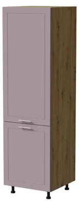 Produktbild von Vorratsschrank BARI 60x59x207cm lackiert Farbe wählbar BA-D14/DP/60/207,RAL 4009 pastellviolett matt,Eiche Artisan
