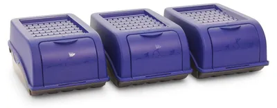 Produktbild von Novaliv 3x Klein 3,5 L Knoblauch Zwiebel Aufbewahrung marineblauBehälter Zwiebeldose Knoblauchdose Gefäß