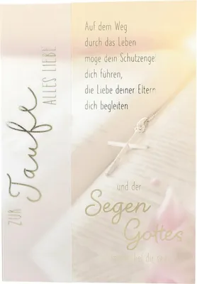 Produktbild von 1 xGeburtstagskarte 51/Zur Taufe alles Liebe Auf dem Weg