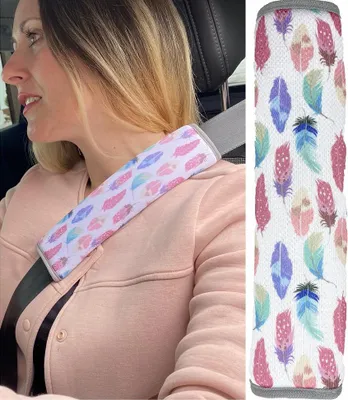 Immagine prodotto di 1x HECKBO protezione della cintura di sicurezza dell'auto a molla per adulti protezione della cintura di sicurezza cuscino per la spalla cuscino per la cintura di sicurezza dell'auto - protegge dal taglio nella cintura