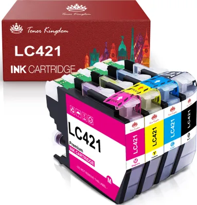 Produktbild von 4er Multipack LC421 Tinte Patronen kompatibel für Brother LC-421 MFC J1050 J1140 MFC J1010