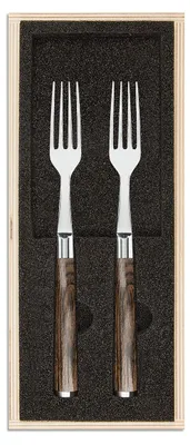 Image de KAI Shun Premier, set de couverts Tim Mälzer, SHUN PREMIER, en acier damasquiné (32 couches), manche en bois de noyer, modèle TDM-0990, dimensions : 29,40 x 10,80 x 3,20 cm