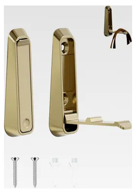 Produktbild von 2 Stück faltbare Wandhaken aus Zinklegierung, schwarze Haken für Kleiderschrank, Küche und Bad, Klapphaken für Wandmontage