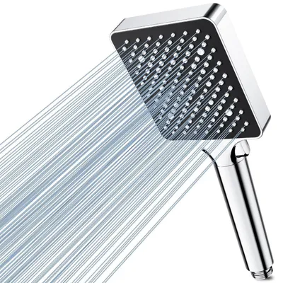 Immagine prodotto di Doccia con 6 getti, alta pressione, risparmio idrico, soffione manuale, regolazione a una mano, grande, colore nero