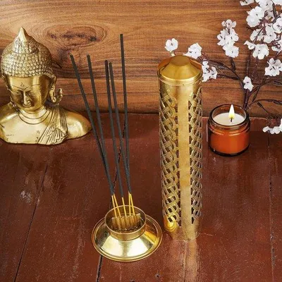 Immagine prodotto di Supporto per yoga e meditazione con decorazioni classiche a frange - 25 cm - Accessorio per la casa