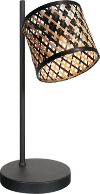 Produktbild von Mexlite - tischlampe - Bambus - natürlich schwarz - bambus metall - nachttischlampe - E14 - 4491ZW