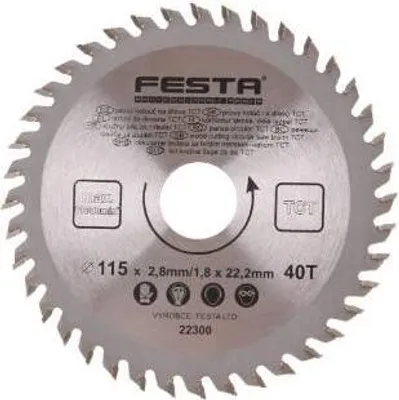 A close-up, front-facing view of a circular saw blade.