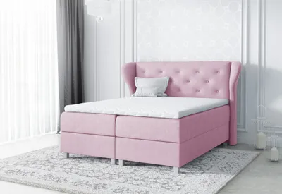 Produktbild von Polsterbett Eveli Rosa 120 + gratis Topper