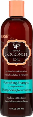 Produktbild von Hask Monoi Coconut Oil Nourishing Shampoo, 355 ml, Shampoo, Professionell, Unisex, Hydratisierung, Feuchtigkeitsspendend, Nährend, Revitalisierend, Weichmachend, Verstärkung, Flasche