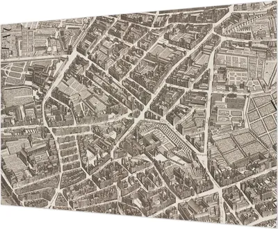 Produktbild von Wandtapete - Dekorative Tapete für Wohnzimmer - Tapetenfolie für Wanddekoration - 208x146 cm - Stadtlabyrinth
