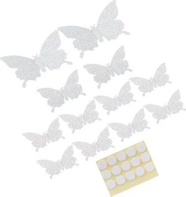Obrázek produktu pro 12ks/set 3?Dimenzionální samolepka simulace Flash tapety obývací pokoj svatební Wall Art pro HomeShiny Silver