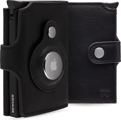 Produktbild von Shielded Slim Wallet mit Münzfach für Herren & Damen | Kartenetui mit Münzfach & RFID-Schutz & Anti-Cloning | für Scheine, Münzen & 9 Kreditkarten