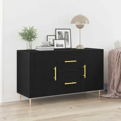 Produktbild von vidaXL Sideboard Schwarz Eichen-Optik 100 x 36 x 60 cm Holzwerkstoff