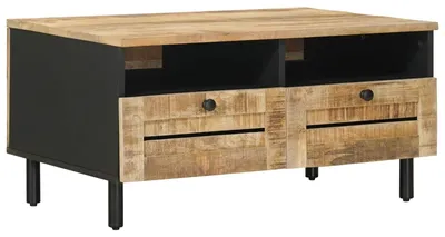 Immagine prodotto di Tavolino vidaXL marrone e nero 80 x 54 x 40 cm in legno massello di mango