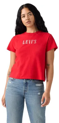 Produktbild von Levi's Damen Graphic Classic Tee T-Shirt, Rhinestone Serif Log, X-Small