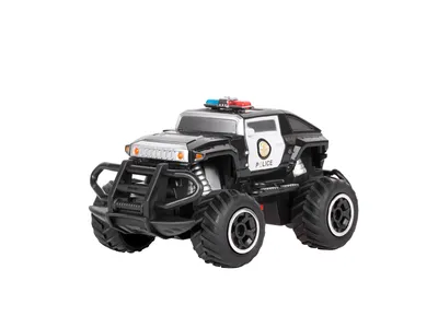 Immagine prodotto di Auto RC trasversale Auto telecomandata Polizia fuoristrada con telecomando Monster Truck Racing 27 MHz 1:43 fino a 10 km/h (Polizia)