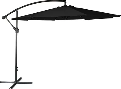 Image de Parasol déporté OAHU rond 3m de diamètre noir