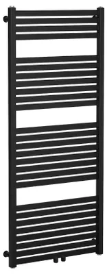 Immagine prodotto di Radiatore da bagno Vincenzo - attacco centrale da 50 mm / laterale - 600W - nero opaco - 1340x600 mm