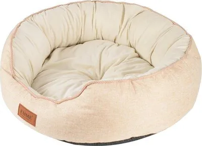 Productafbeelding van Famanu wasbaar honden- en kattenbed - Beige, 65 x 65 x 17 cm