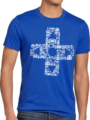 Produktbild von BaumwolleCloud Play Steuerkreuz Gamer Herren T-Shirt Kontroller