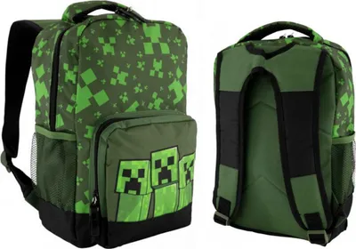 Produktbild von MINECRAFT Rucksack für die Grundschule, Schulrucksack, originelles Gadget, grün, grün