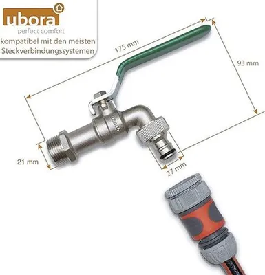 Produktbild von Famanu Gartenhahn aus hochwertigem Messing - wetterfest