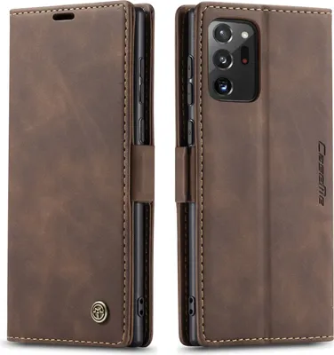 Image de Galaxy Note 20 Ultra Case, RetroPolyuréthaneLeather Case, Card Pockets, Magnetic Closure, Case with Stand Function for Samsung Galaxy Note 20 Ultra Coffee