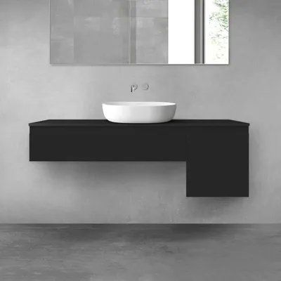 Productafbeelding van OLTENS Vernal badmeubelset, 3-delig, bestaande uit 2 onderkasten met lade/deur en een consoleblad van 140 x 25,2/48,6 cm