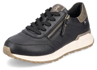 Zdjęcie produktu dla Rieker 'R-EVOLUTION' damskie skórzane sneakersy w kolorze czarnym, Kobiety:38 EU
