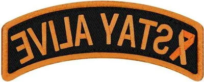 Image de Décoration brodée pour vêtements - 3,5 x 1,5 pouces - Orange