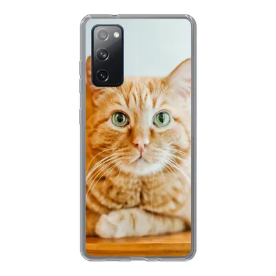 Produktbild von MuchoWow® Handyhülle Schutzhülle Hülle für Samsung Galaxy S20 FE Katze - Holz - Schrank Silikon Softcase Handy Hülle - Abdeckung