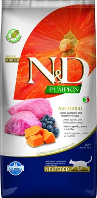 Produktbild von N&D Pumpkin Futter für den kastrierten Katze Lamm 5 kg