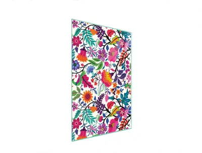 Produktbild von Herdabdeckplatte 35x52 Glaskeramikkochfeld Abdeckung Spritzschutz Glasplatte Deko Schneidebrett Blumen Bunt