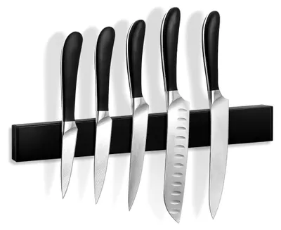 Produktbild von 40 cm Magnetleiste für Messer, Edelstahl Messerhalter mit starkem Magnet, ohne Bohren installierbar für Messer und Utensilien