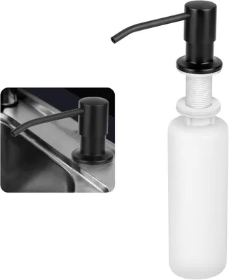 Produktbild von Einbau-Seifenspender für die Küchenspüle, Edelstahl-Tischpumpe mit 300-ml-Flasche