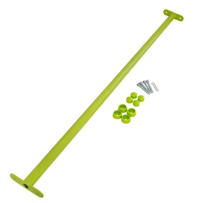 Immagine prodotto di barre orizzontali 4iQ per parco giochi - set di 5, 125 cm, verniciate a polvere, verde lime / verde