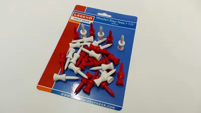 Produktbild von Legend Golf Plastik Step Tees 1 1/2 Inch 30 Stück Farbe: Rot und Weiss