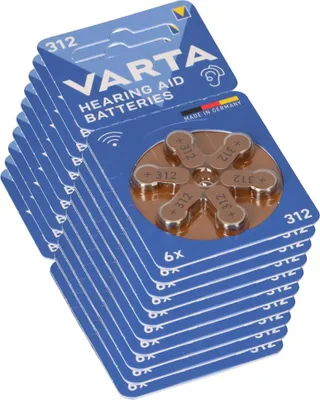Produktbild von 60x Varta Hearing Aid Batterie 312 PR41 Hörgerätebatterie