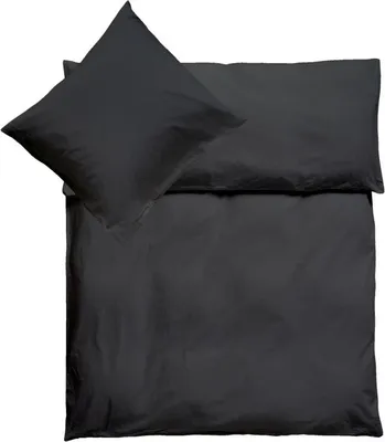 Produktbild von Jersey Kinder Bettwäsche 100x135cm 40x60cm Anthrazit / Grau