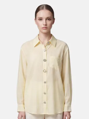 Produktbild von Blusa donna Lyocell e Poliestere Modello Casual Bottonata GIALLO UNICA giallo