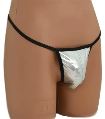 Produktbild von Herren Micro String Unterhose aus weichem, elastischem Material in Metallic-Optik