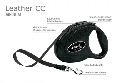 Produktbild von Flexi Luxus Leather CC schwarz Gurt